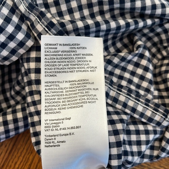 Timberland Black  and White Casual Button Down Shirt - Picture 3 of 3
